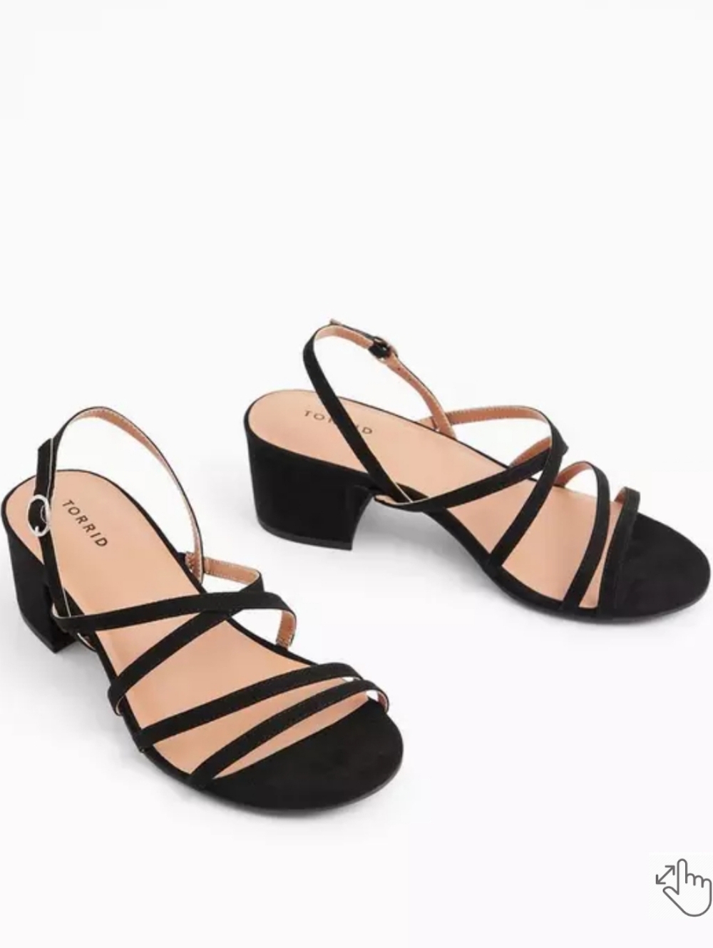 Torrid 13 Black Strappy Block Heel